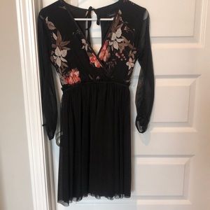 🍁4/$15 floral and black Dress